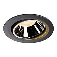 SLV Svítidlo LED NUMINOS® MOVE DL XL, vnitřní  zápustné stropní  černá/chrom 2700 K 20° otočné a výkyvné