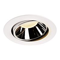 NUMINOS® MOVE DL XL, vnitřní LED zápustné stropní svítidlo bílá/chrom 3000 K 20° otočné a výkyvné