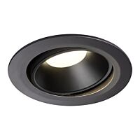 SLV Svítidlo LED NUMINOS® MOVE DL XL, vnitřní  zápustné stropní  černá/černá 4000 K 20° otočné a výkyvné