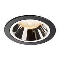 NUMINOS® DL L, vnitřní LED zápustné stropní svítidlo černá/chrom 2700 K 40°