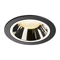 NUMINOS® DL L, vnitřní LED zápustné stropní svítidlo černá/chrom 3000 K 20°