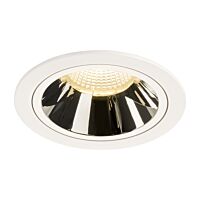 NUMINOS® DL L, vnitřní LED zápustné stropní svítidlo bílá/chrom 3000 K 20°