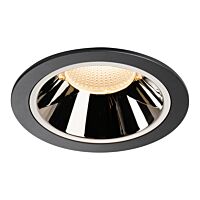 NUMINOS® DL XL, vnitřní LED zápustné stropní svítidlo černá/chrom 2700 K 20°