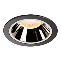 NUMINOS® DL XL, vnitřní LED zápustné stropní svítidlo černá/chrom 2700 K 40°