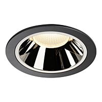 NUMINOS® DL XL, vnitřní LED zápustné stropní svítidlo černá/chrom 3000 K 20°