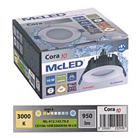 MCLED Svítidlo LED CORA 10, 10W, 950lm, 3000K, 90°, podhledové IP65