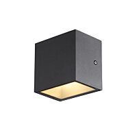 SLV Svítidlo LED SITRA S WL SINGLE, 6,2W, 620lm, 3000K-4000K, CCT switch, přisazené, IP44 antracit