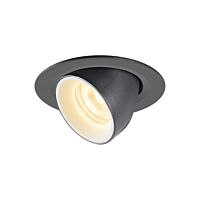 SLV Svítidlo LED NUMINOS® GIMBLE XS, zápustné stropní  černé/bílé 3000 K 55°