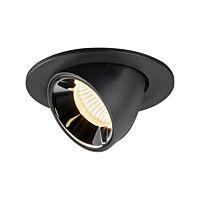 SLV Svítidlo LED NUMINOS® GIMBLE S, zápustné stropní  černé/chrom 3000 K 55°