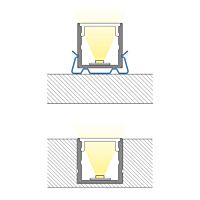 Profil AL 15/15mm PY mléčný 1m komplet