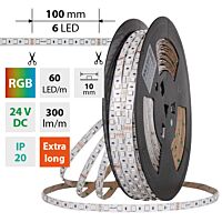 MCLED Pásek LED SMD5050 RGB, 60LED/m, 8W/m, DC 24V, 300lm/m, IP20, 10mm, 50m