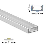 Přisazený hliníkový profil PG2 16x8mm vč