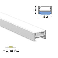 Profil AL 15/9mm PDA mléčný 1m komplet