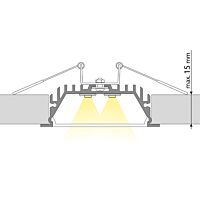 MCLED Profil AL 58x20mm, AH vestavný, mléčný difuzor, komplet, 2m