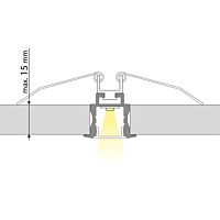 MCLED Profil AL 24x20mm, AC vestavný pro sádrokarton, mléčný difuzor, komplet, 2m