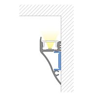 MCLED Profil AL 18x41mm, NT nástěnný, matný difuzor, komplet, 2m