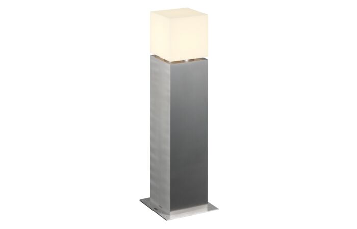 SLV Svítidlo SQUARE POLE 60 20W E27 lampa stojací 60cm IP44 nerez