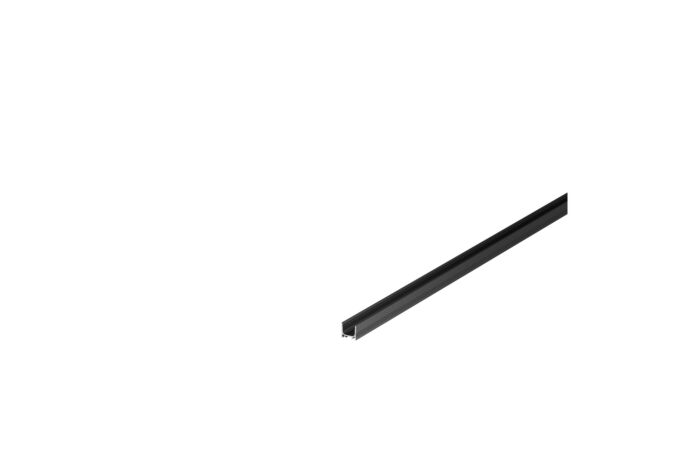 GRAZIA 10 LED nástavbový profil, standardní, drážkovaný, 2m, černá