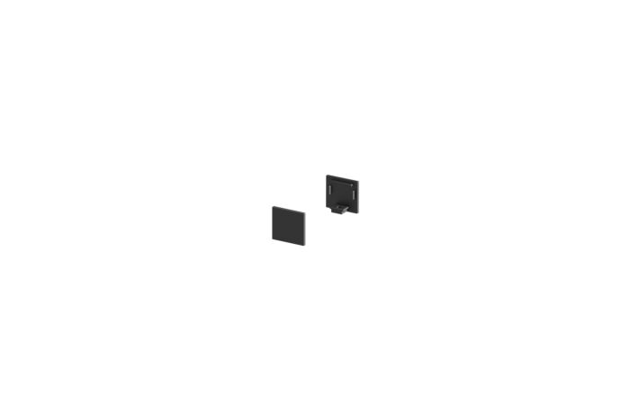 GRAZIA 10 koncová krytka pro nástavbový profil GRAZIA standardní, 2 ks, ploché provedení, černá