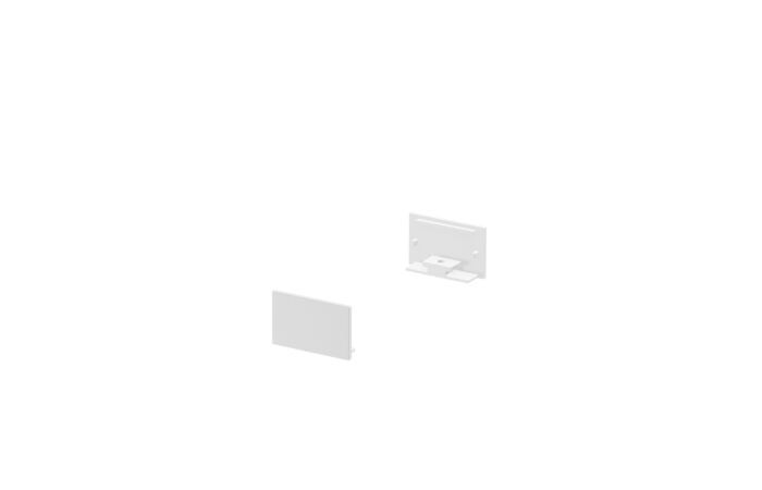 GRAZIA 20 koncová krytka pro nástavbový profil GRAZIA plochý, 2 ks, ploché provedení, bílá