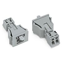 890-752 STECKER SNAP-IN 2-P. MIT VK, šed