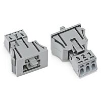 890-753 STECKER SNAP-IN 3-P. MIT VK, šed