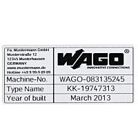WAGO Štítek typový bez potisku 70x33mm 500 štítků na cívce