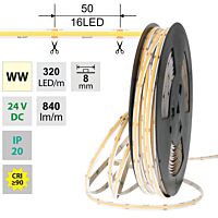 Pásek LED COB t.b. 8W/m 24V IP20 50m