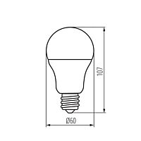 A60 N 8W E27-NW   Světelný zdroj LED MIL