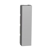 Unica - Záslepka 2x 1/2 modul, Aluminium