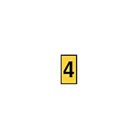 Znak WIC1 "4" žlutá (1000ks)