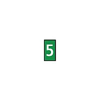 Znak WIC1 "5" zelená (1000ks)