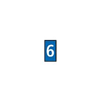 Znak WIC1 "6" modrá (1000ks)