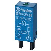 FINDER Modul 99.80.0.230.08, LEDč+V, 110-240V AC/DC