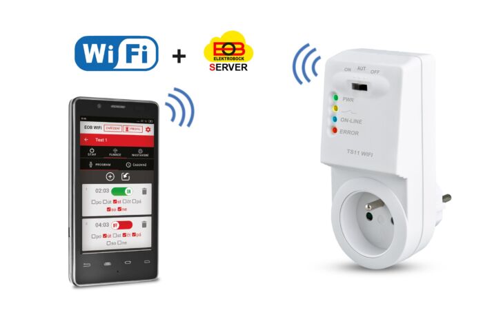 ELEKTROBOCK Zásuvka TS11 WIFI spínaná bezdrátová 230V/16A IP20