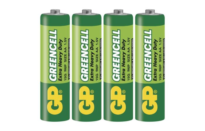 GP Baterie tužková GREENCELL R6G 1,5V AA fólie 4ks