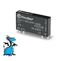 FINDER Relé 348170058240, DIN/PS, 1Z/230V 2A, 5V DC