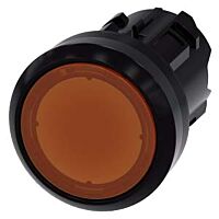 SIEMENS Tlačítko, osvětlené, 22 mm, kulaté, plast, amber knoflík stiskací