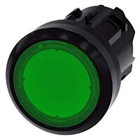 SIEMENS Tlačítko, osvětlené, jako signálka, 22 mm, kulaté, plast, zelené