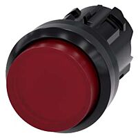 SIEMENS Tlačítko, osvětlené, 22 mm, kulaté, plast, červená, knoflík stiskací