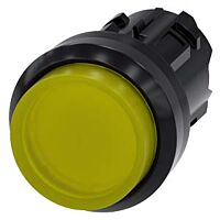 SIEMENS Tlačítko, osvětlené, 22 mm, kulaté, plast, žlutá barva, knoflík stiskací