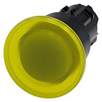 SIEMENS Tlačítko hřibové, osvětlené, 22 mm, kulaté, plast, žlutá barva, 40 mm