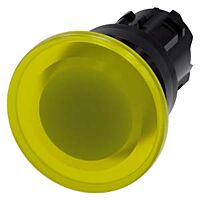 SIEMENS Tlačítko hřibové, osvětlené, 22 mm, kulaté, plast, žlutá barva, 40 mm