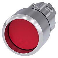 SIEMENS Tlačítko, 22 mm, kulaté, kov, s vysokým leskem, červená, čelní kroužek