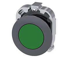 SIEMENS Tlačítko, 30 mm, kulaté, kov, matné provedení, zelené