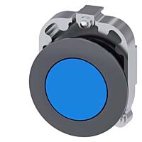 SIEMENS Tlačítko, 30 mm, kulaté, kov, matné provedení, modré