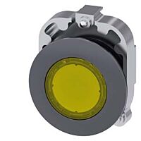 SIEMENS Tlačítko, osvětlené, 30 mm, kulaté, kov, matné provedení, žluté