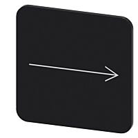 SIEMENS Štítek popisný 22 x 22 mm, štítek černý, symbol: směr šipky doprava