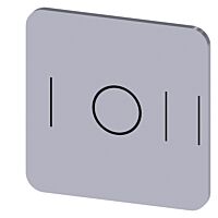 SIEMENS Štítek popisný 22 x 22 mm, štítek stříbrný, symbol: I* O II