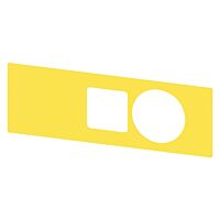 SIEMENS Štítek podkladový pro tlačítko hřibové nouzového vypnutí v krytu, žlutá barva